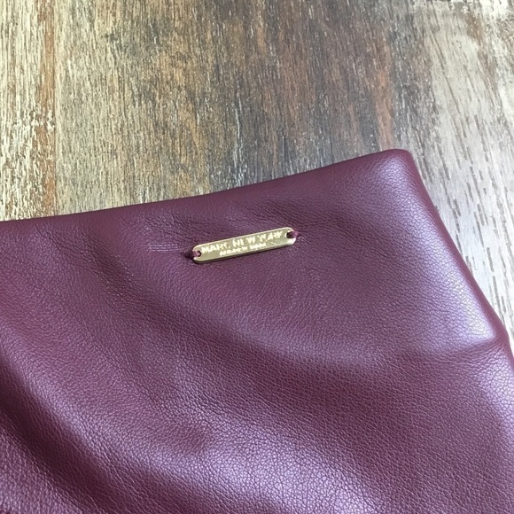 MARC New York By Andrew Marc Patchwork MIDI Pencil Skirt Deep Burgundy - Picture 5 of 11